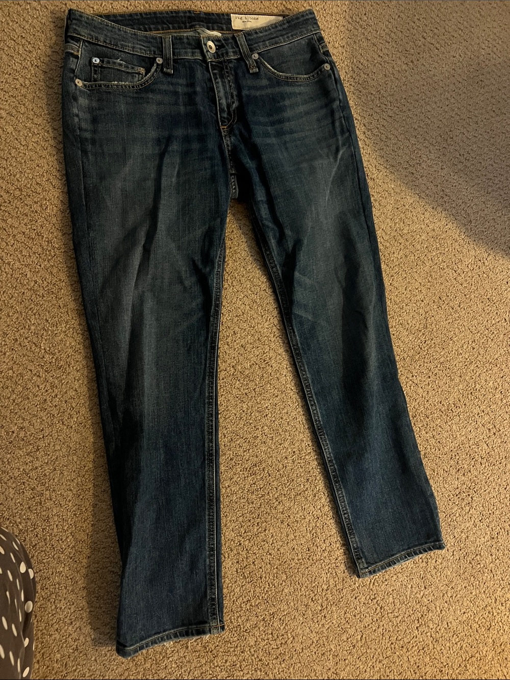rag & bone Women’s Dark Blue Straight Jeans